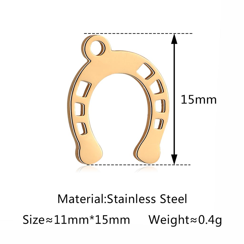 5Pcs Horse/Hat/Horseshoe/Cactus/Boot Charms Stainless Steel Western Cowboy Pendants DIY Bracelet Necklace Crafts Jewelry Making