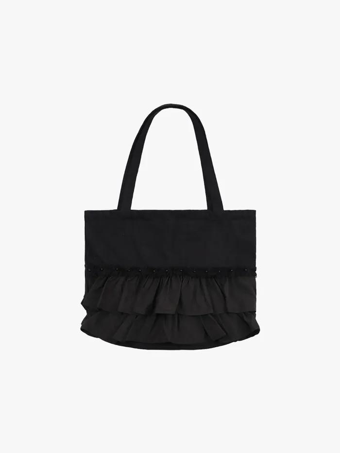 TIERED FRILL BAG_BLACK