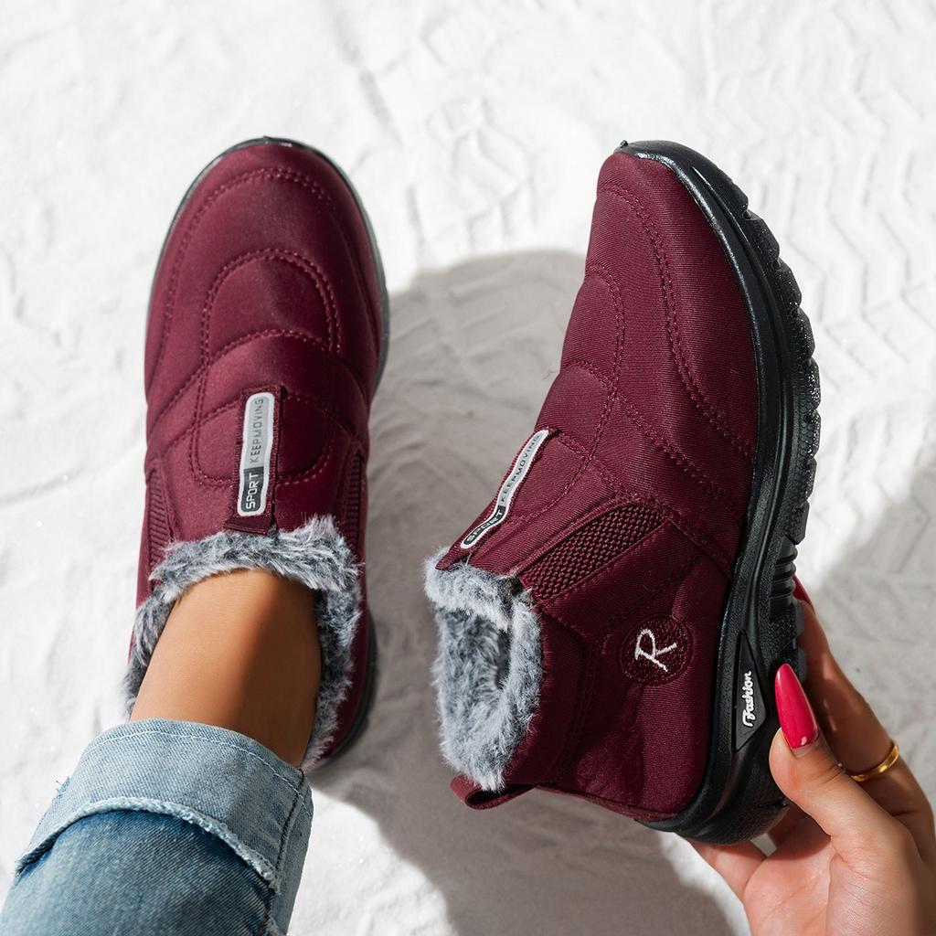 Baumwollschuhe, Damenschuhe, Freizeitschuhe, Sportschuhe, Warme Schuhe, Bequem, Fleece und Verdickt, Zuhause, Schneestiefel