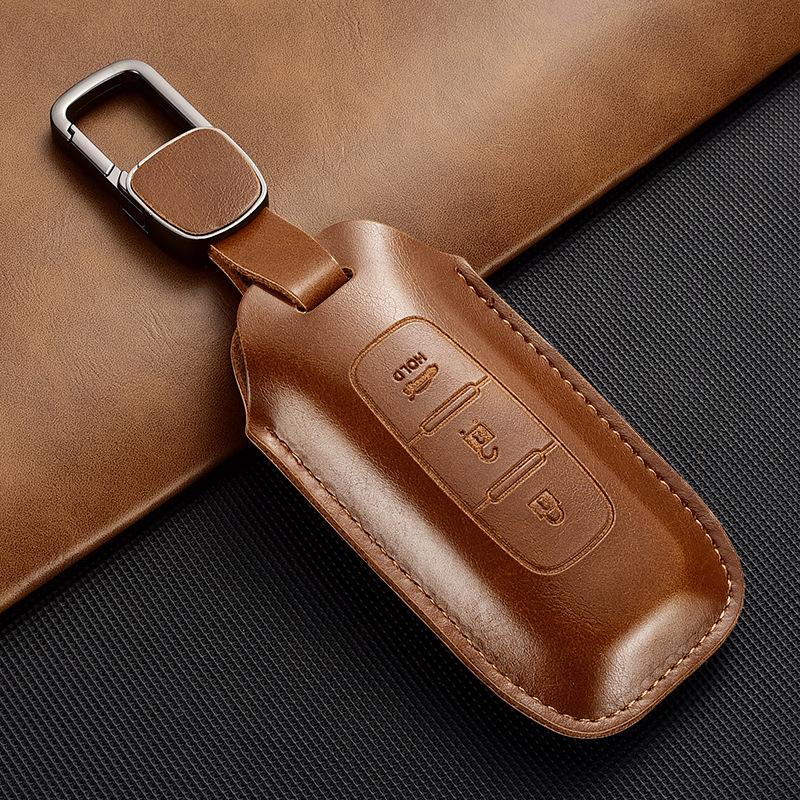 Suitable for Nissan Leather Key Cover 14th Generation Xuanyi Teana Qashqai Tan Lu Qi Juntiida Jinke Loulan Car Buckle Case