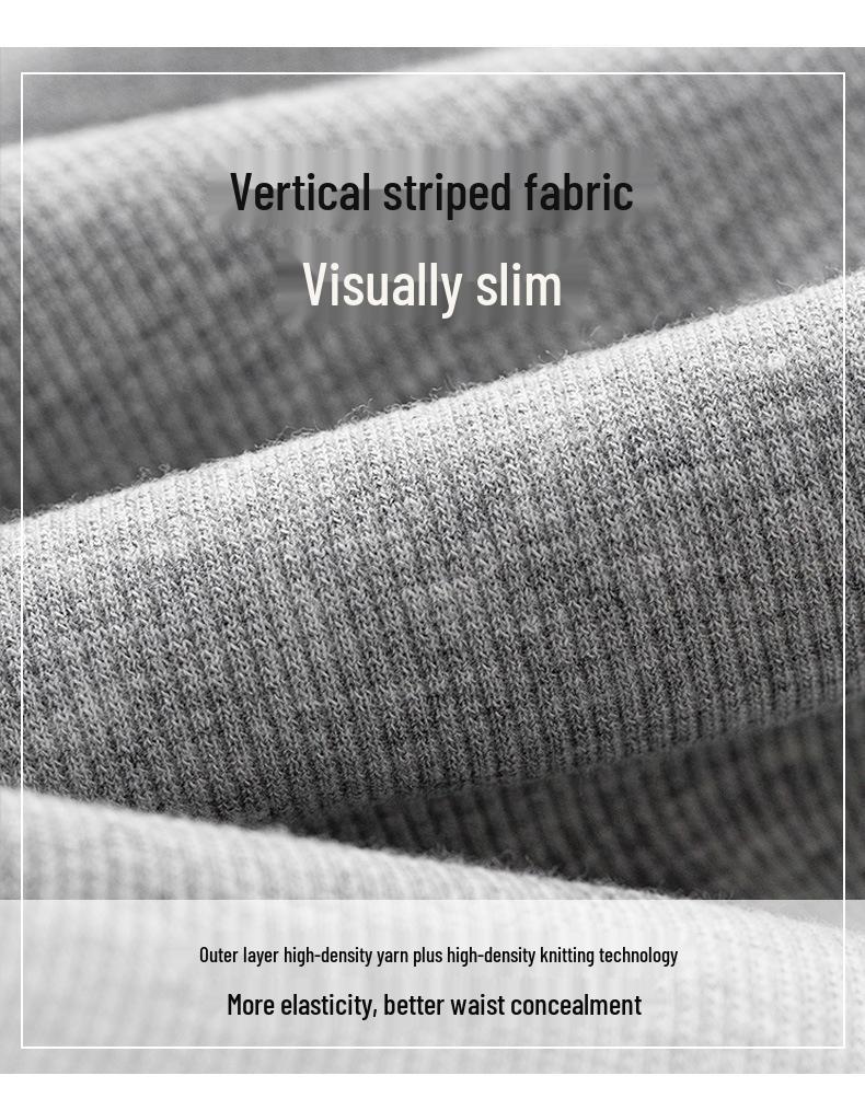 Dámské žebrované pruhované legíny s fleecovou podšívkou, zeštíhlující, s pasem "B"