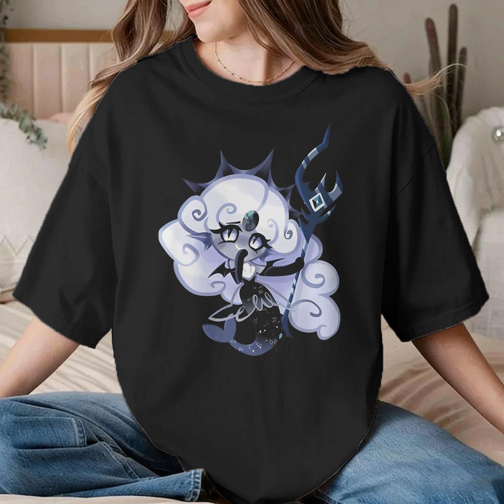 Black Pearl Cookie TShirt for Unisex Unisex Cookie Run Kingdom Funny Cotton Tee Shirt Crew Neck T Shirts Original Clothes