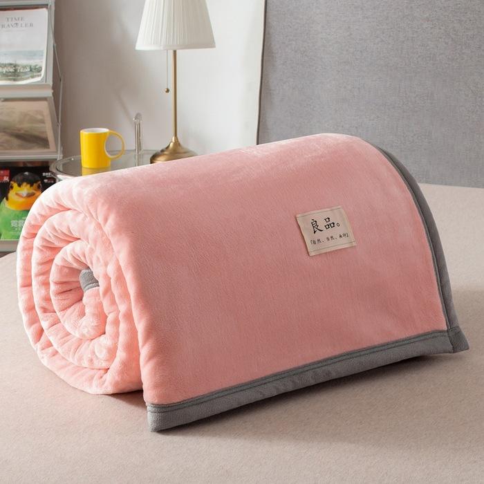 

Плед для сна, Фланелевый плед, Плед из кораллового флиса для кондиционера, Утолщенный флисовый плед для зимы 70*100cm розовый