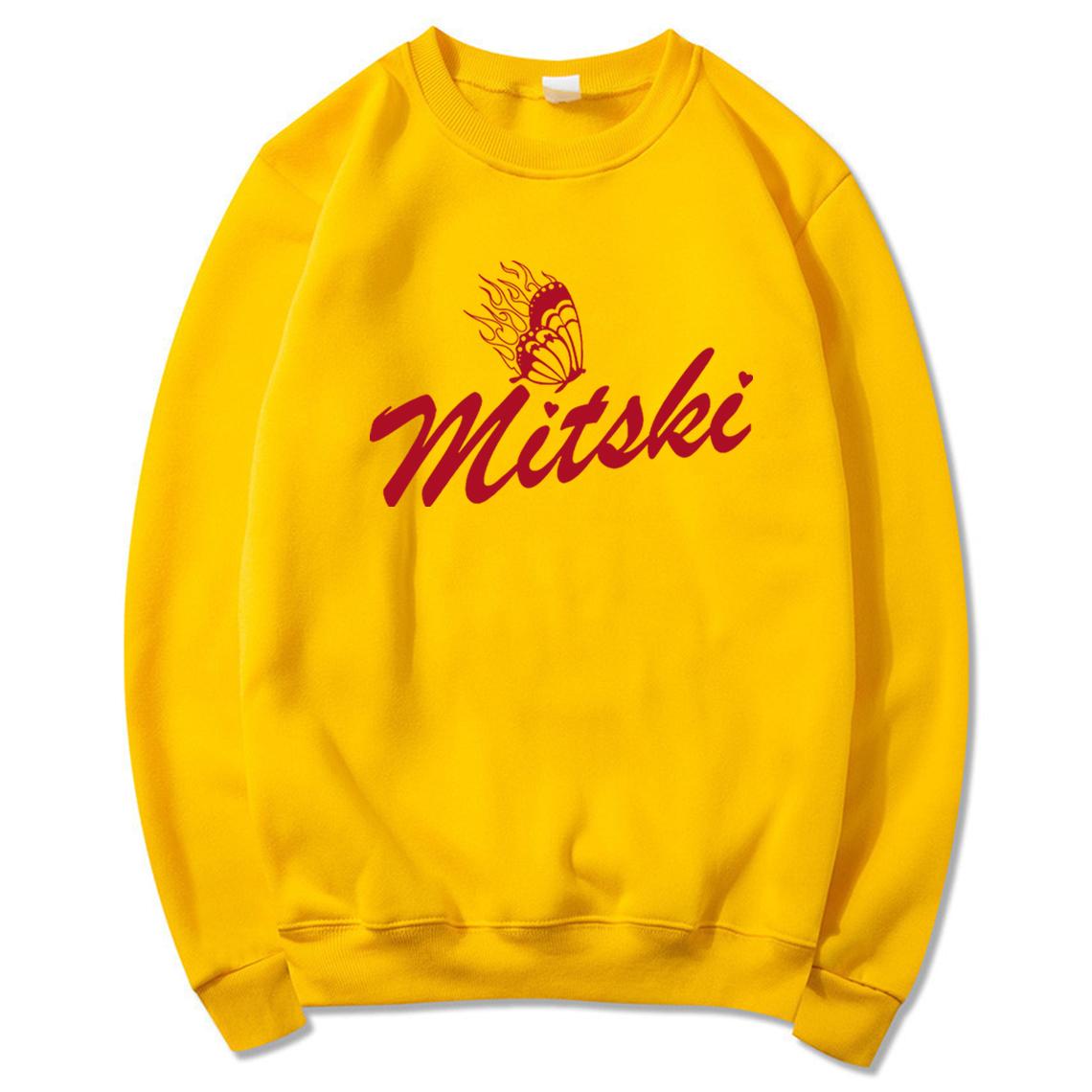 

Толстовка унисекс Mitski с принтом бабочки Mitski, толстовка в стиле музыки, уличная одежда Kawaii, женская толстовка с круглым вырезом, винтажные топы XL