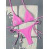 Solid Color Lace Up Split Swimsuit Women's Bikini Beach Hot