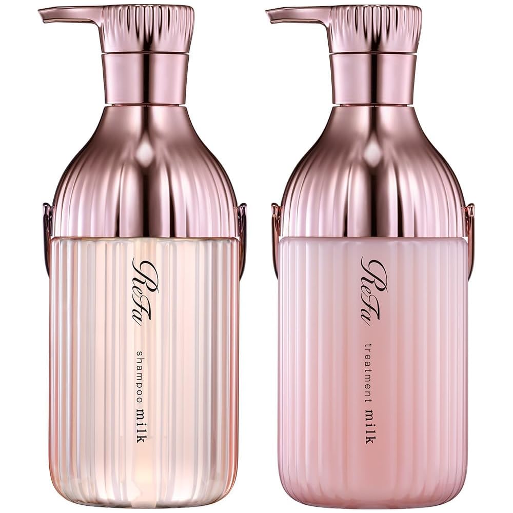 ReFa Milk Protein Pink Floral Berry Shampoo and Treatment Set 300ml