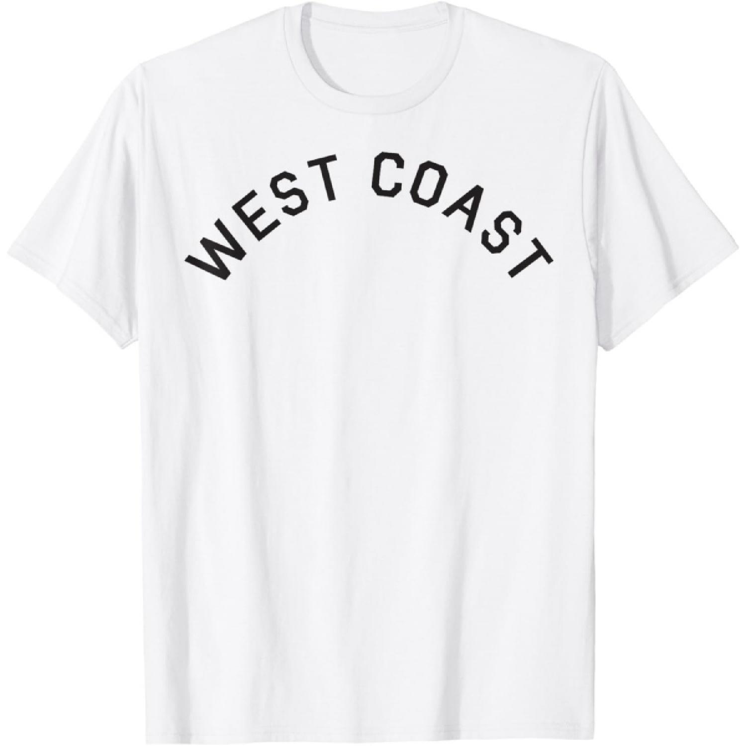 West Coast Black Collegiate Arch Text T-Shirt S