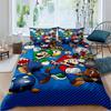 Star-patterned three-piece bedding set (Super Mario game) - includes one duvet cover and two pillowcases221