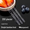 Individually Wrapped Disposable Transparent Plastic Fruit and Cake Forks - Elegant Skewers and Picks