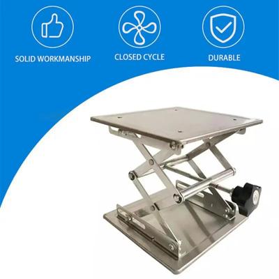 200x200mm Stainless Steel Router Table Woodworking Engraving Lab Lifting Stand Rack Platform Woodworking Benches