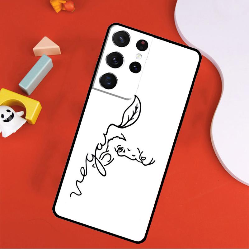 Vegetarian VEGAN ANIMAL LOVE VEGGIE Phone Case For Samsung Galaxy S24 Ultra S25 Ultra S9 S10 S20 S21 S22 S23 Plus S24 FE Cover