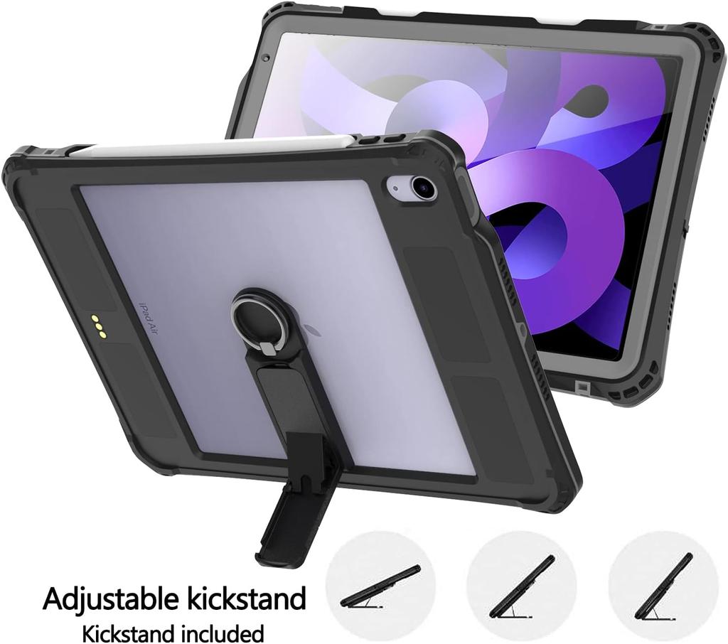 MRUOZRUI Waterproof Case iPad Air 11-inch (M2)/5th/4th Gen 10.9-inch Full-Body Protection Screen Protector Pencil Holder Made