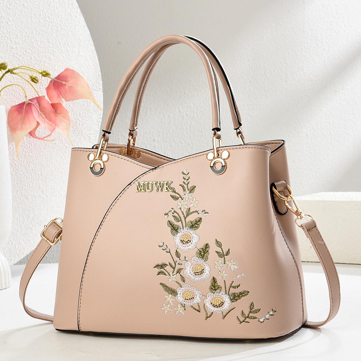 

Вышивка Цветок Новый Модный Тренд Сотни Премиальное Чувство Сумка Через Плечо Кроссбоди - Женская Мягкая Прочная Вместительная Сумка для Поездок хаки