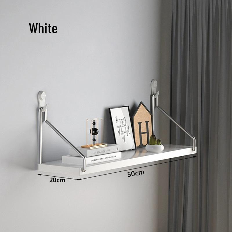 Punch-Free Wall-Mounted Floating Shelf for Living Room Storage and Display