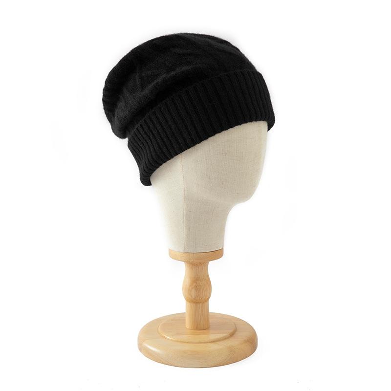 Merino Fine Pure Wool Autumn and Winter Cold Hat Soft, Comfortable and Warm Knitted Wool Hat New Versatile