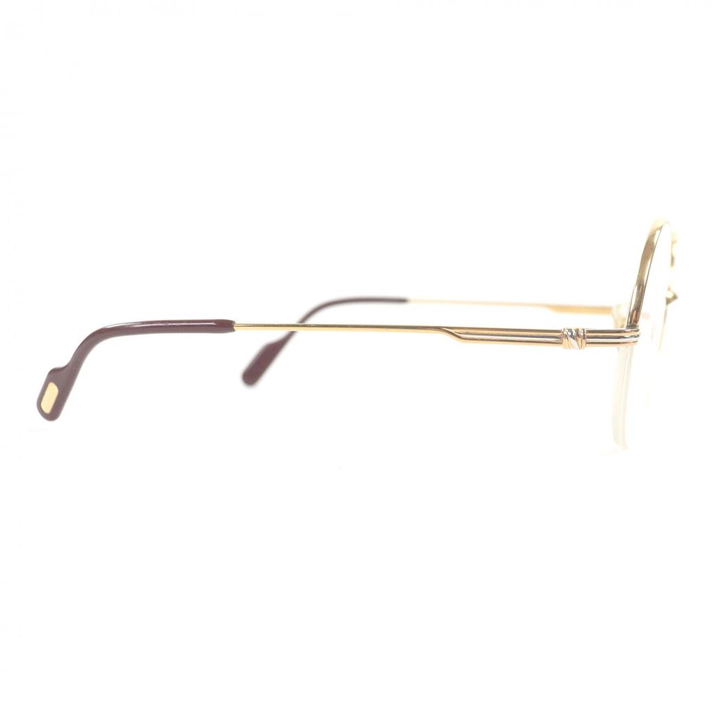 Very Good Cartier Glasses Trinity Half-Rim Round Frame Gold Used
