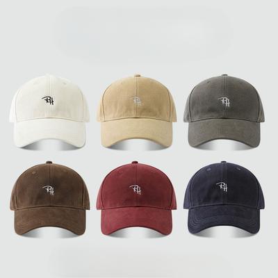 Embroidered Grinding Baseball Cap Big Head Circumference Deep Top Hat for Women Spring and Summer Fashion Versatile Wide Brim Men's Baseball Cap