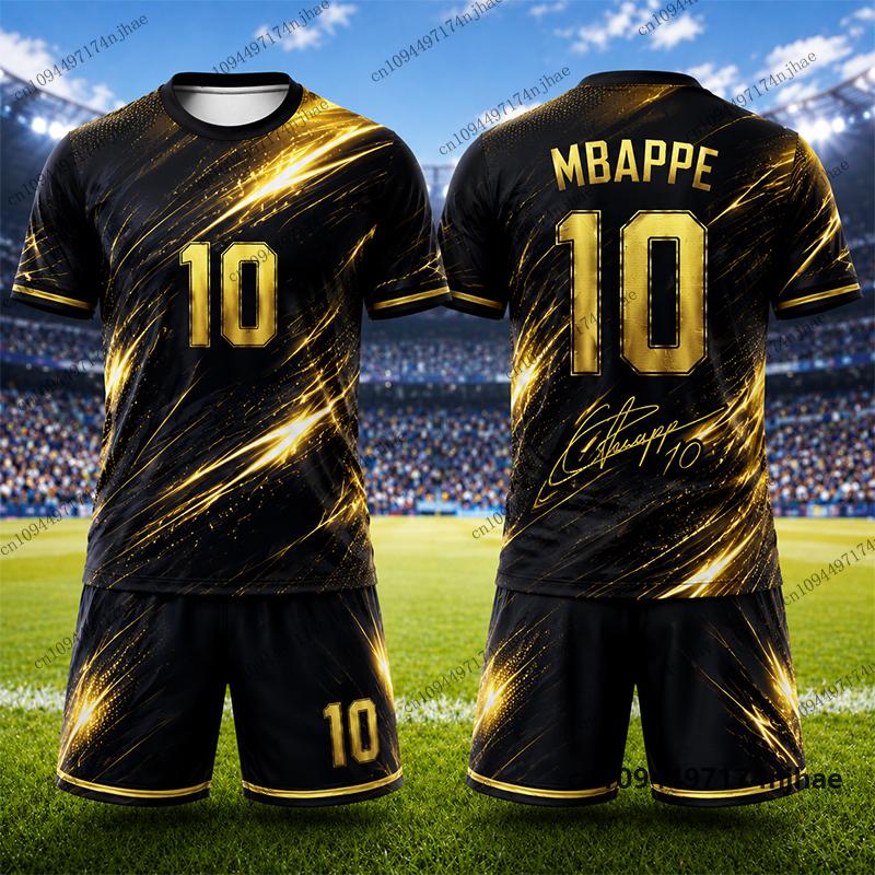 2026 Çocuk Eşofman Takımı Mbappe #10 Baskılı Tişört+Şort Setleri Futbol Forması Fransa Taraftar Kıyafeti Spor Çocuk/Yetişkin Kıyafetleri