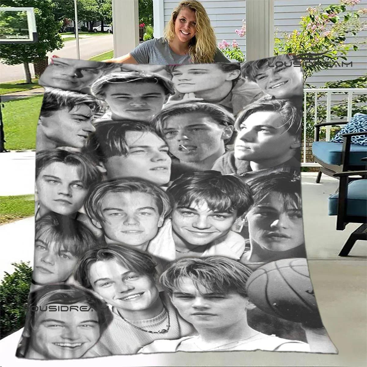 Titanic Leonardo DiCaprio printed blanket Warm blanket soft and comfortable home travel bed blanket picnic blanket birthday gift 75x90cm