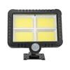 128 LED Solar Powered Outdoor Floodlight Wall Spotlight with Motion Detector