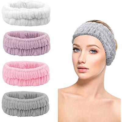 4 Make-up čelenky Make-up Elastická gumička do vlasů Omyvatelná čelenka Péče o obličej pro Spa Jóga Sport Krása Sprcha Ženy