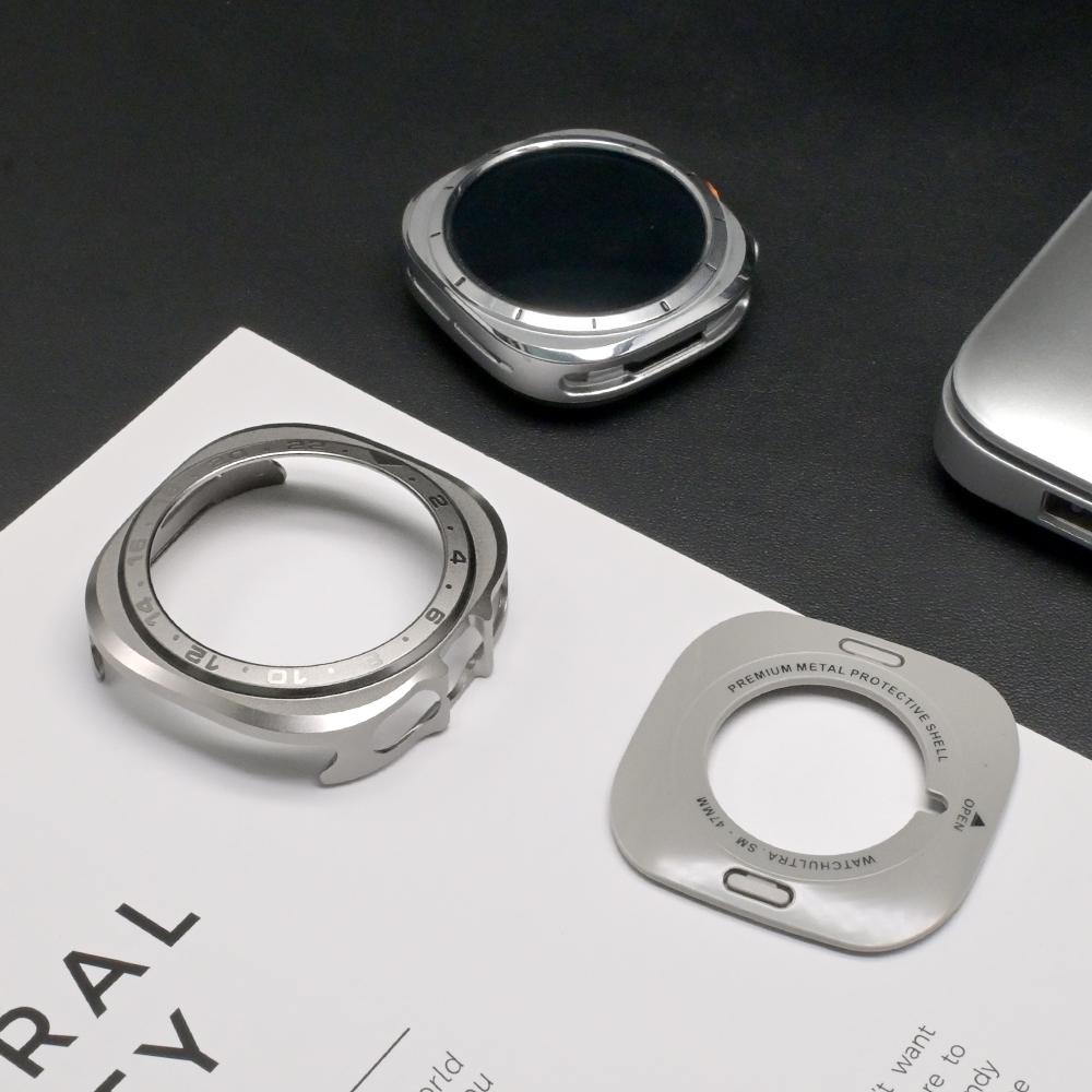 Metal Case Cover for Samsung Galaxy Watch Ultra 2025 Hard Frame Screen Protector Case for Samsung Galaxy Watch Ultra 2024 47mm