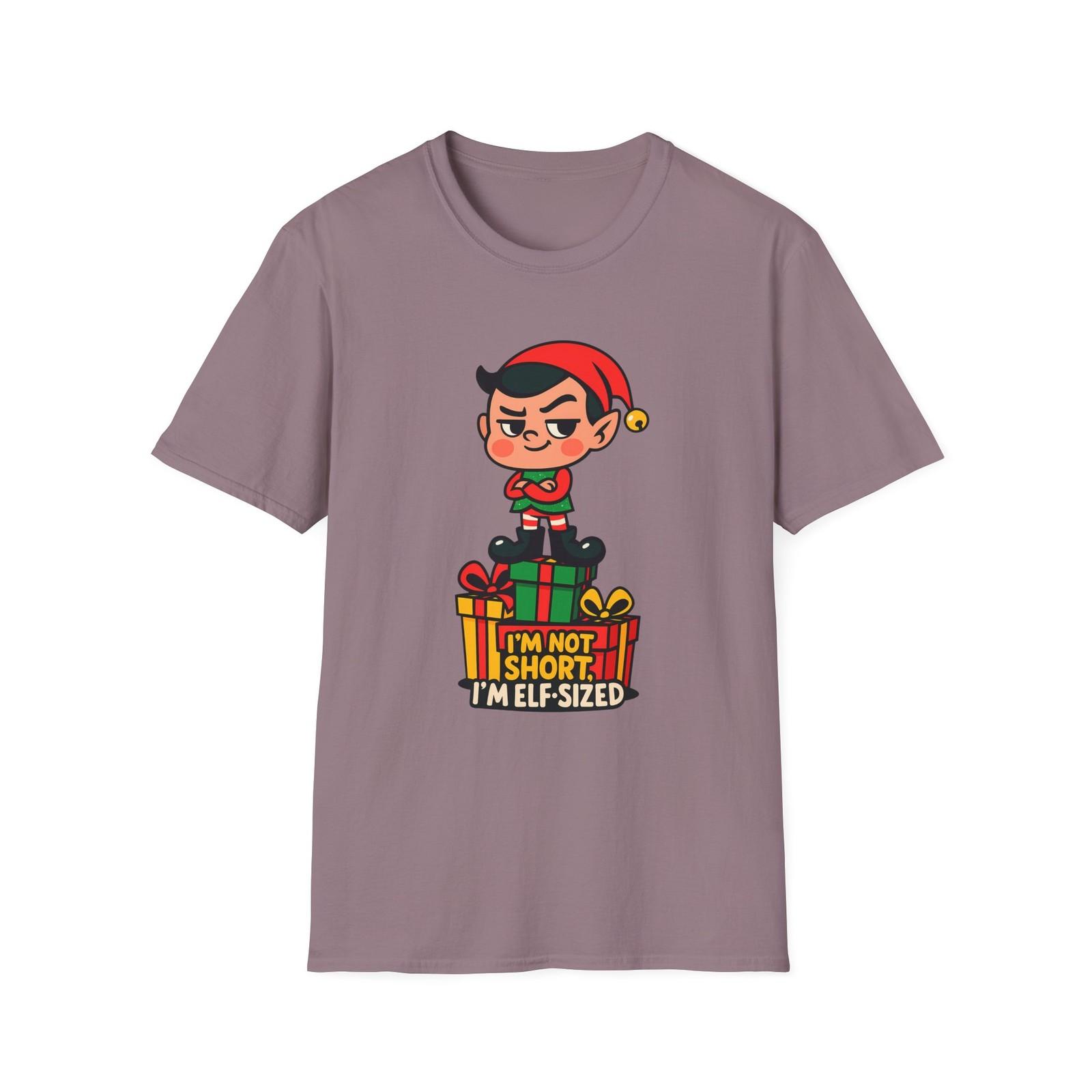 Unisex Softstyle T-Shirt Mens Womens Tees Top Chibi Elf Smug Presents Funny Christmas Holiday Humor 2XL