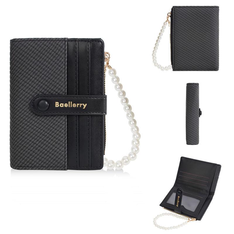 

Baellerry Fashion Mini Card Holder for Men Women Driver License Bank Card Slot Casual Wallets Zipper Purses GZW 12*10*2cm чёрный