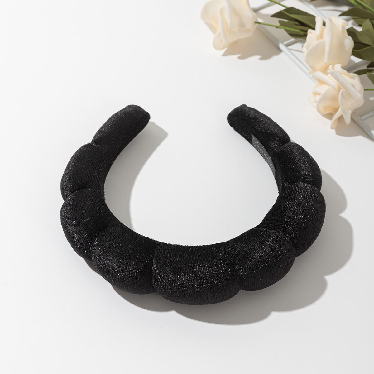 Gold Velvet Cloud Sponge Makeup Headband Hair Accessories