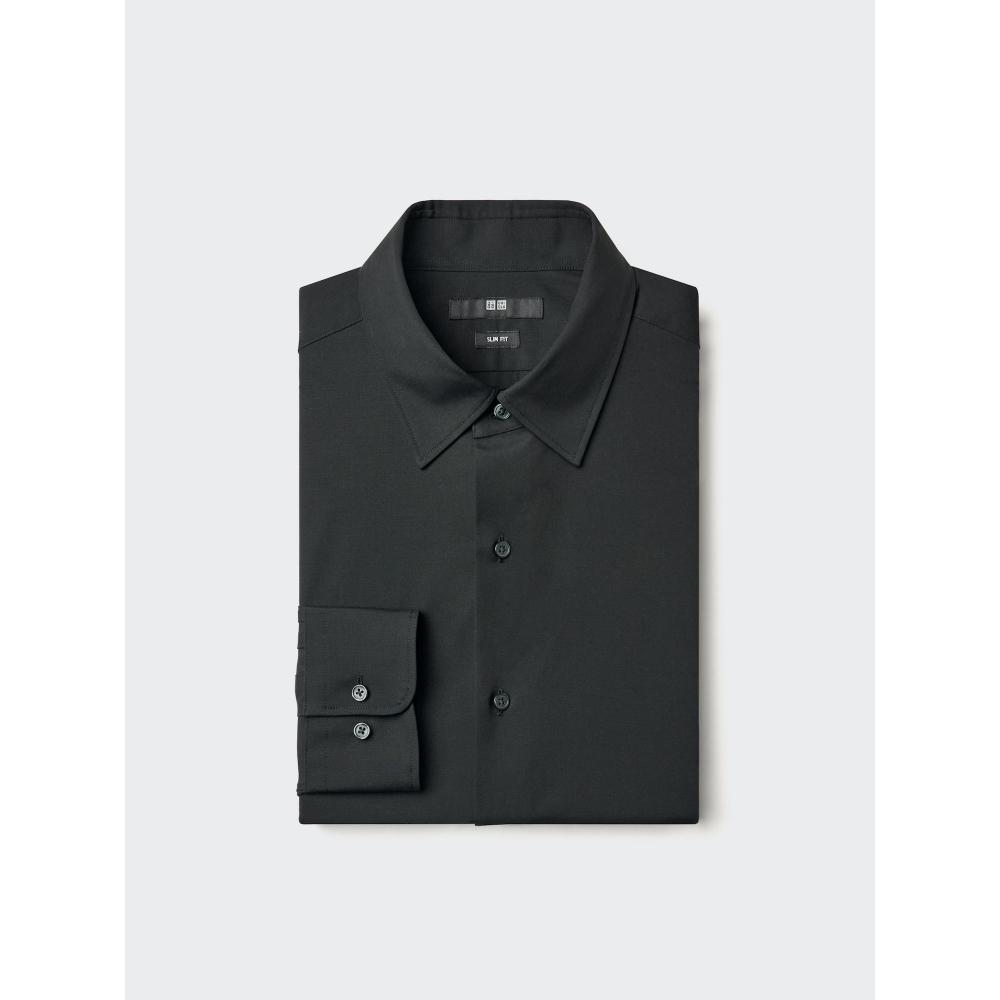 Uniqlo Japan Fine Cloth Slim Shirt Regular Collar No Pocket
