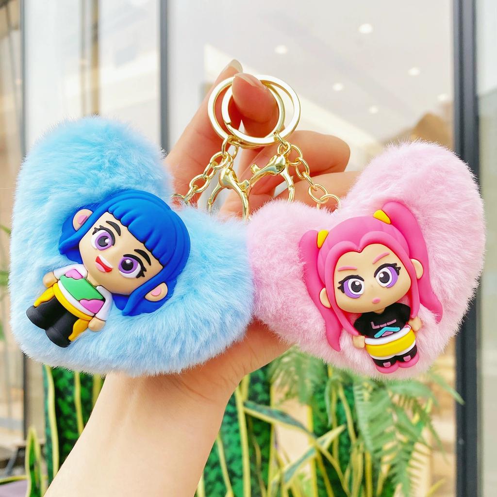 Film Anime Kpop Demon Hunters Ragazze Portachiavi Derpy Bambola Peluche Amore Tigre Carino Modello d'Azione Giocattolo Collezione Regali