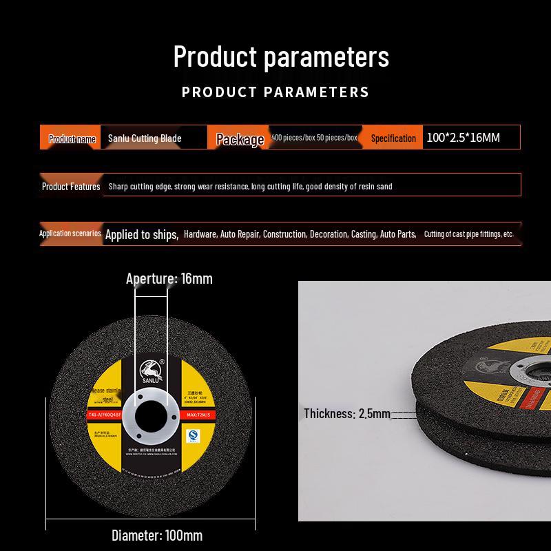 Thickened Stainless Steel Cutting & Grinding Disc for Angle Grinder (100/125/150/180mm)