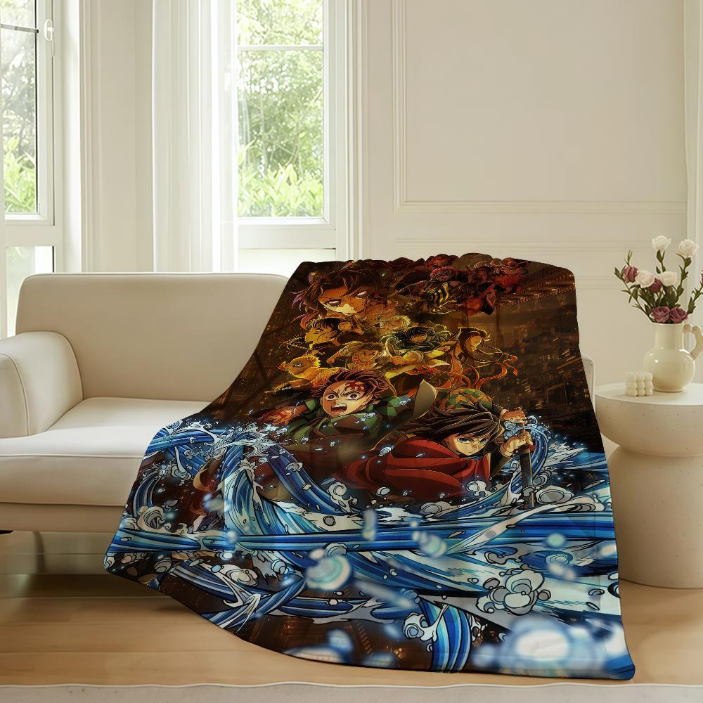 Abenteuer-Anime D-Demon Haori S-SlayerS Decke für Sofa Büro Bett Flugzeug Reisen Schlafen Lesen Entspannen Camping Weich und Warm