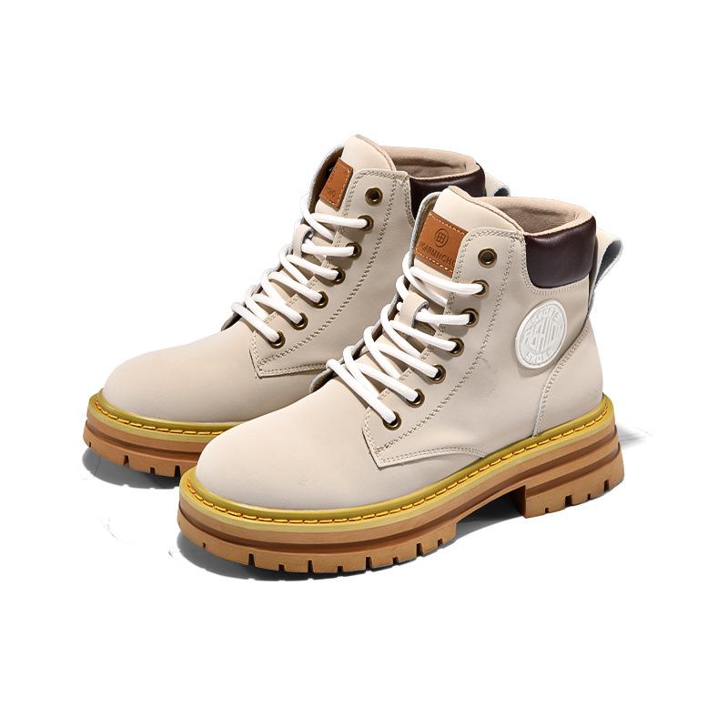 Ботинки Dahuang ботинки Martin мужские ботинки из натуральной кожи новый стиль высокая посадка универсальные рабочая одежда на толстой подошве мужская и женская обувь 42 7580₽