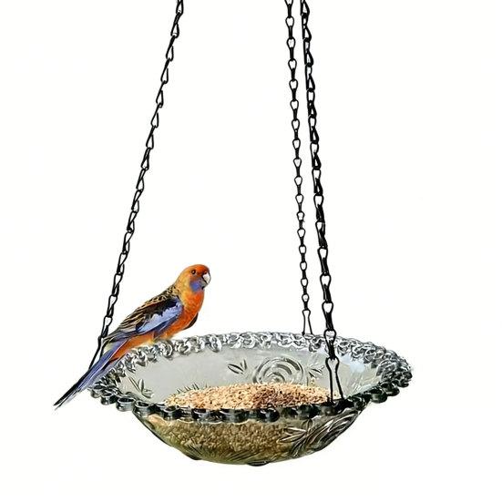 Hanging Bird Bath And Feeder Outdoor Bird Bath Feeder Bowl Bird Bath Bowl Attracts Wild Birds for Garden Yard Decor