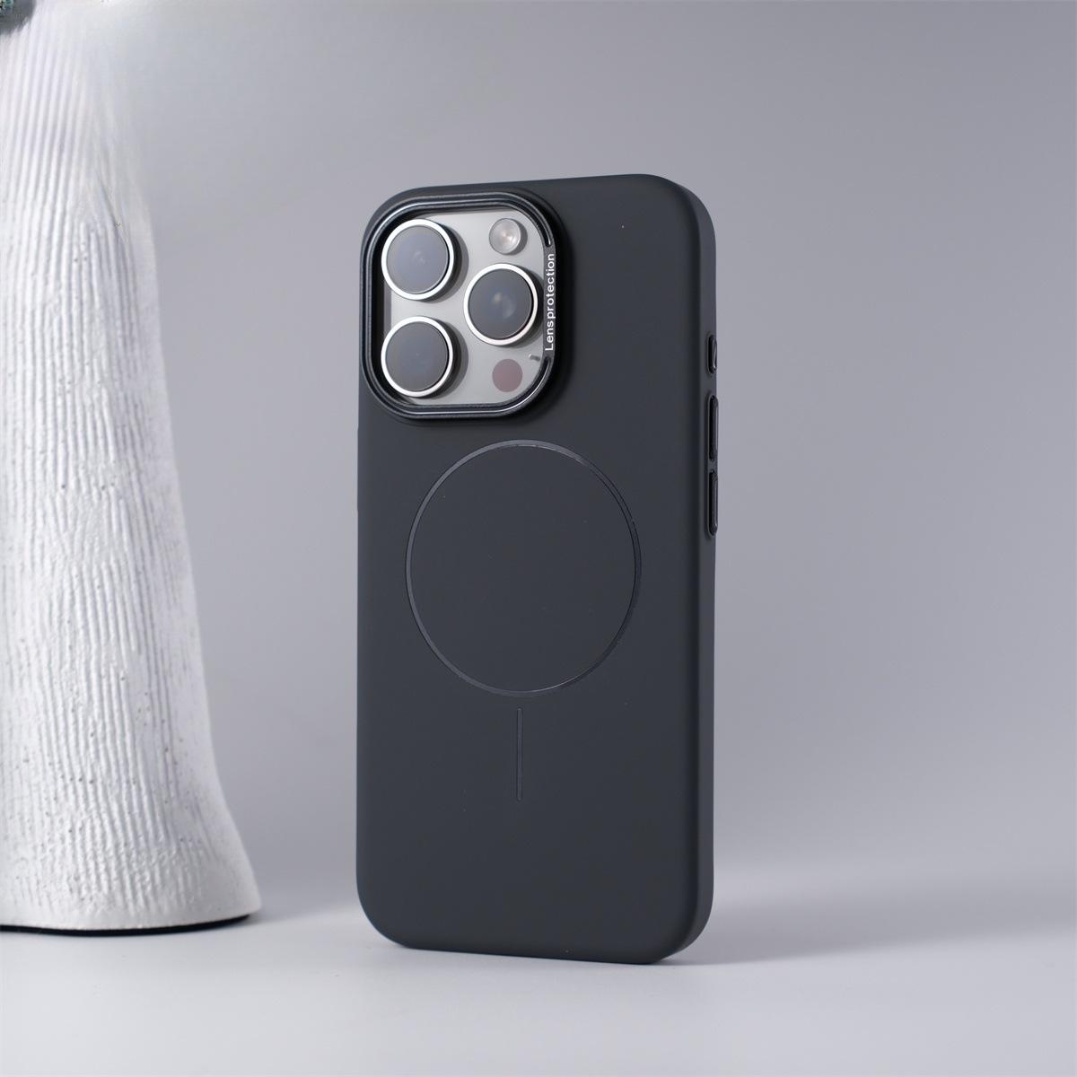 

Applicable to Apple 17promax matte skin feel fine ring magnetic mobile phone case iPhone16 premium sense protective case iPhone 12 PROMAX