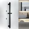 Stainless Steel Black Shower Sliding Bar Wall Mounted Shower Bar Adjustable Sliding Rail Set 3 Function Modes Spray Shower Head