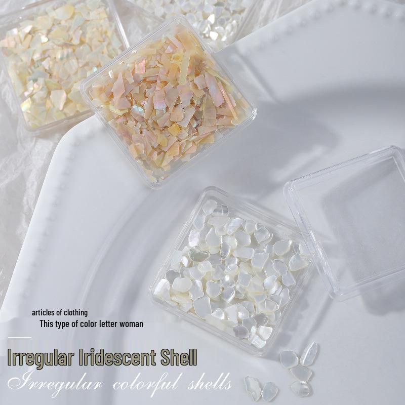 

Японский переливающийся абалон для нейл-арта, фрагменты ракушек - блестящие наклейки для ногтей