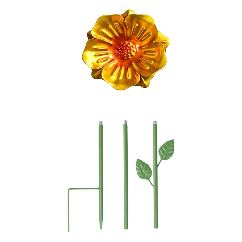 3D Outdoor Garden Metal Bee Butterfly Water Dripper Bird Feeder Ground Stake Decorative Lawn Ornament