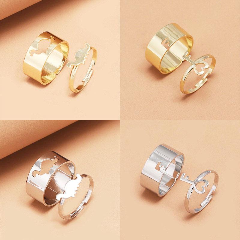 Versatile Women's Fashion Couple Rings: Light Luxury, Colorfast, Unisex Knuckle & Plain Finger Rings