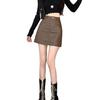 High-Waisted Black PU Leather Mini Skirt: Versatile, Hip-Hugging Style for Spring and Early Autumn 2025