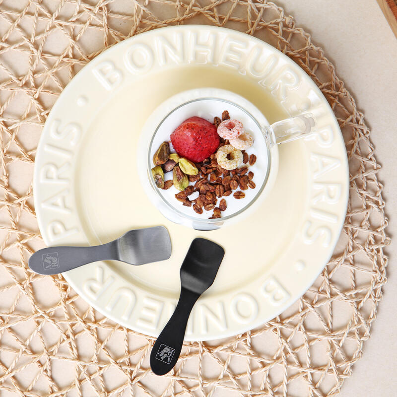 Sweet Dessert Ice Cream Spoon Black