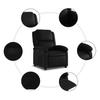 Relaxation Armchair Artificial Leather Black