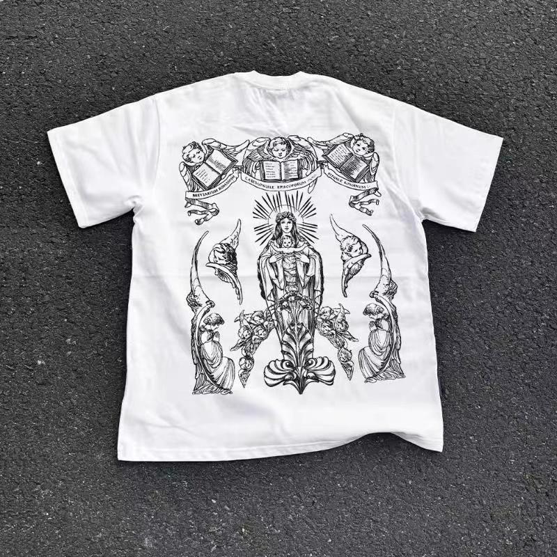 Hiphop Style Shortsleeved Tshirt for Men and Women Summer Casual Loosefitting Pure Cotton Halfsleeve Tshirt
