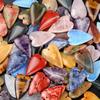 1PC Design Long Heart Stone Pendant Natural Crystal Arrowhead Hearts Amethyst Charms Making DIY Necklace Earrings Jewelry Decor CDN