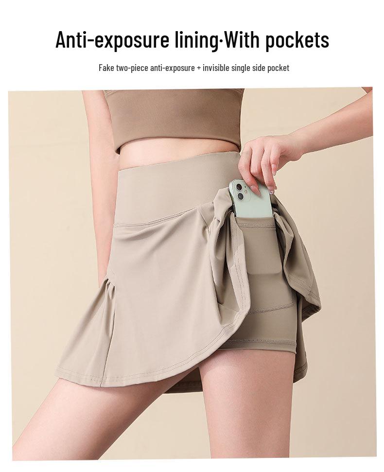 Dámská rychleschnoucí sada na badminton a tenis – Letní sukně, šortky a fitness podprsenka Dvoudílný outfit