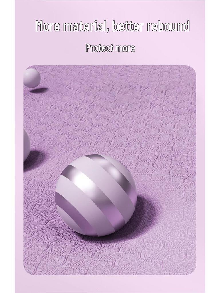Widened Double Layer Non-Slip TPE Yoga Mat, Thick Fitness Mat, Soundproof Jump Rope & Home Dance Mat