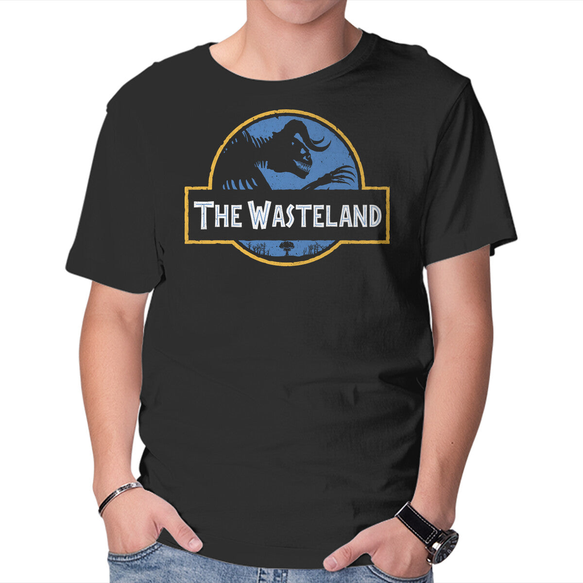 Unisex Crew Neck T-Shirt The Wasteland Graphic Short Sleeve Casual Tee M