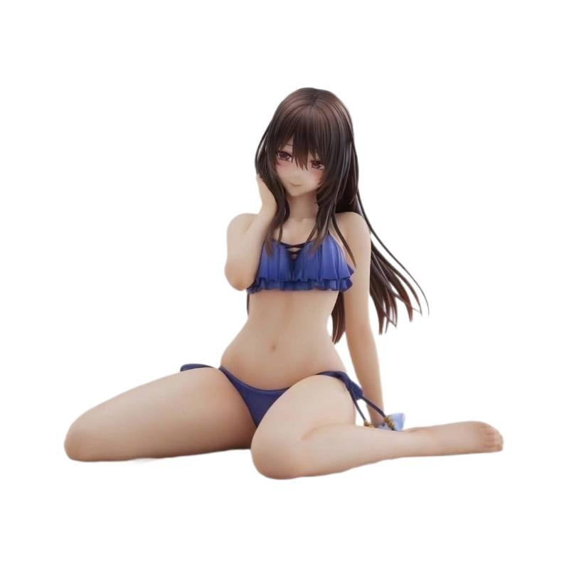 Shy Anime Love Girl Mizumi Huashi Swimsuit Beautiful Girl Model Figure Car Tabletop Ornament Gift