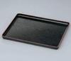 Daiju Wood Grain Black and 5 Shaku Ale-net Heat-Resistant Tray, Red, Non-Slip, (1.5 Ft)